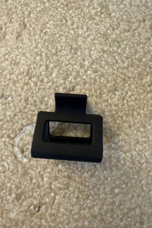 Matte rechthoekige haarklem - Zwart