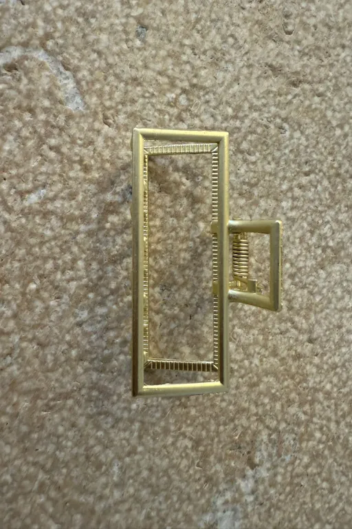 Rechthoekige haarklem - Goudkleurige